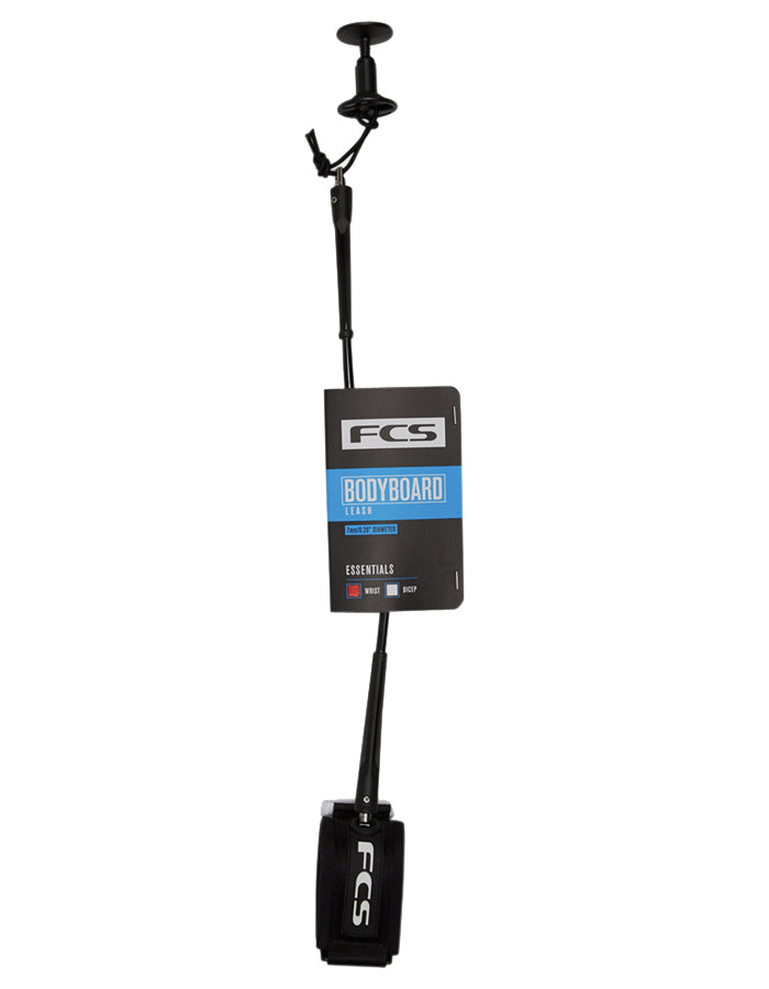  FCS BODYBOARD ESSENTIAL LEASH WRIST LEASH BLACK