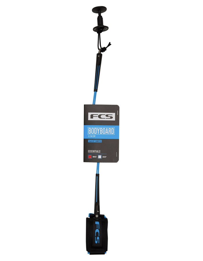  FCS BODYBOARD ESSENTIAL LEASH WRIST LEASH BLACK BLUE