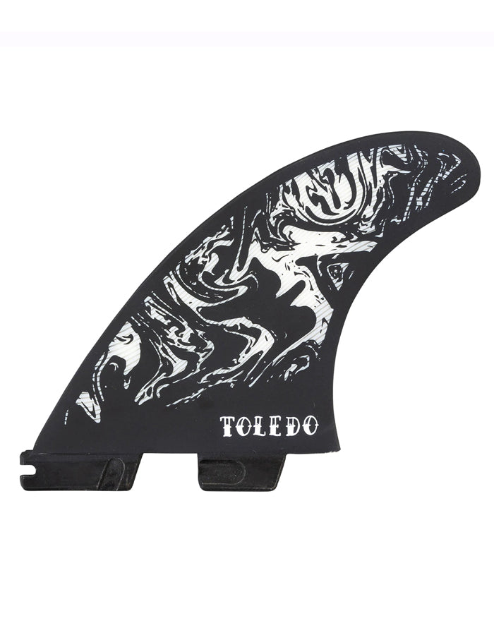  FCS II FILIPE TOLEDO TRI FIN SET BLACK WHITE