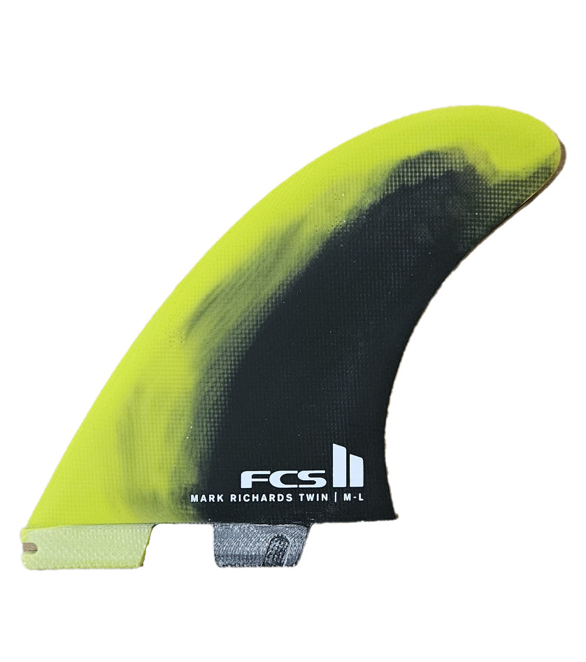  FCS II MR MARK RICHARDS PC TWIN FIN SET 2+1 CYBER LIME BLACK