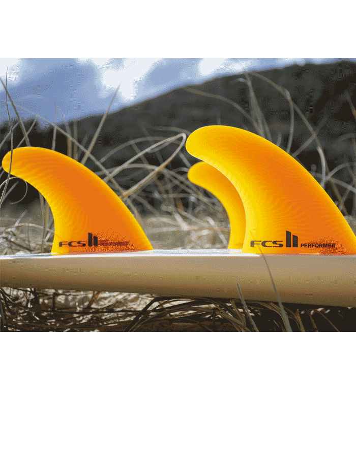  FCS II PERFORMER NEO GLASS ECO BLEND TRI FIN SET MANGO
