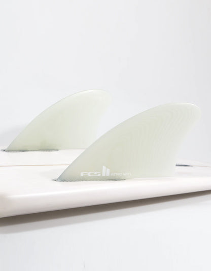  FCS II RETRO KEEL TWIN FINS WHITE
