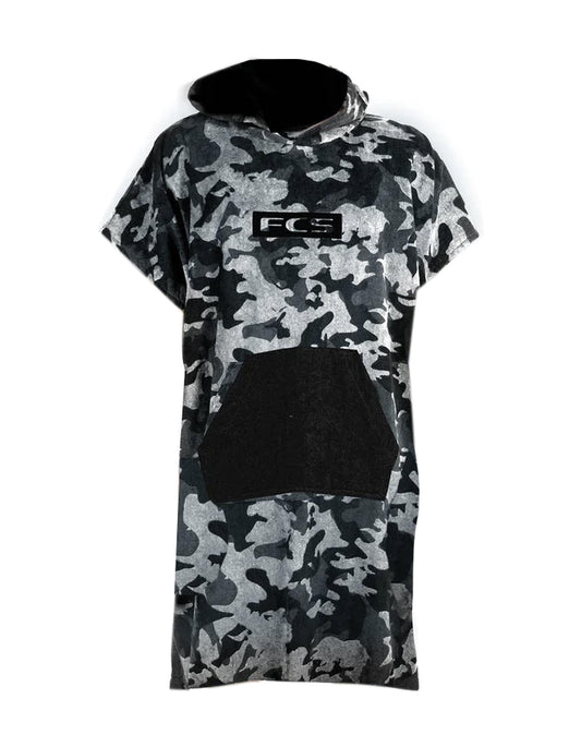  FCS TOWEL PONCHO JUNIOR BLACK CAMO