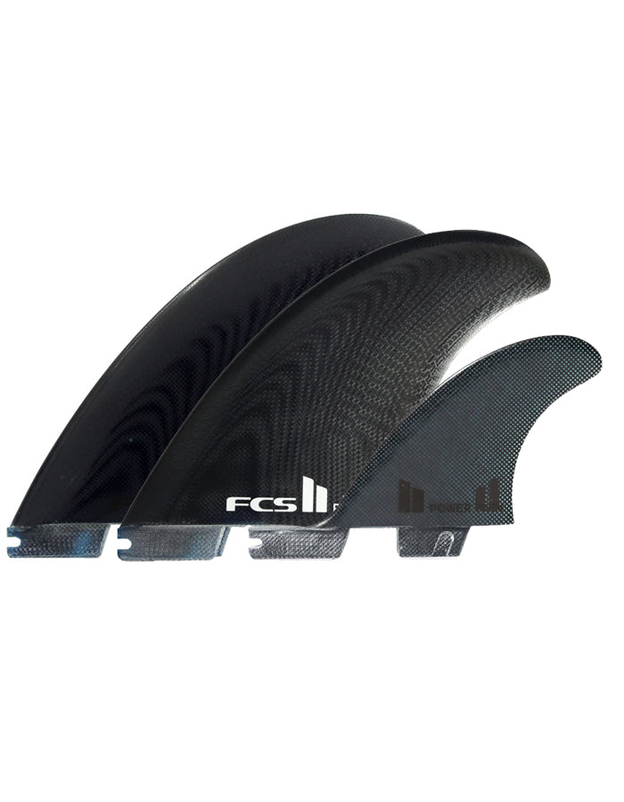  FCS II POWER TWIN PG + 1 XLARGE CLEAR RETAIL FINS BLACK