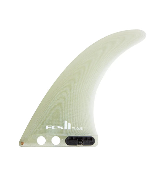  FCS II CLIQUE 9.0" PERFORMANCE GLASS LONGBOARD FIN CLEAR