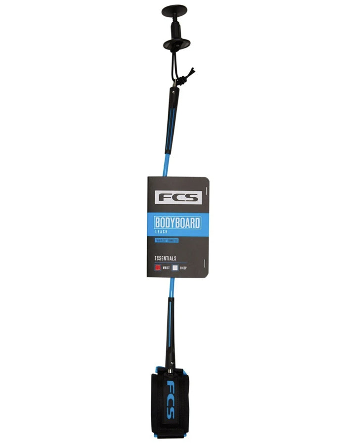  FCS BODYBOARD ESSENTIAL LEASH BICEP LEASH BLACK BLUE