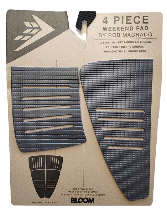  FIREWIRE ROB MACHADO WEEKEND TRACTION PAD 4 PIECE MID LENGTH & LONGBOARDS BLACK