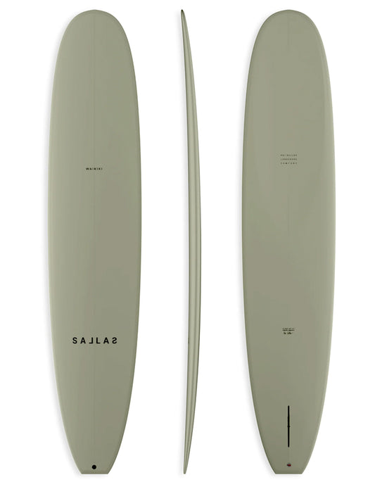  FIREWIRE WAIKIKI 9'6" LONGBOARD THUNDERBOLT SILVER GREEN