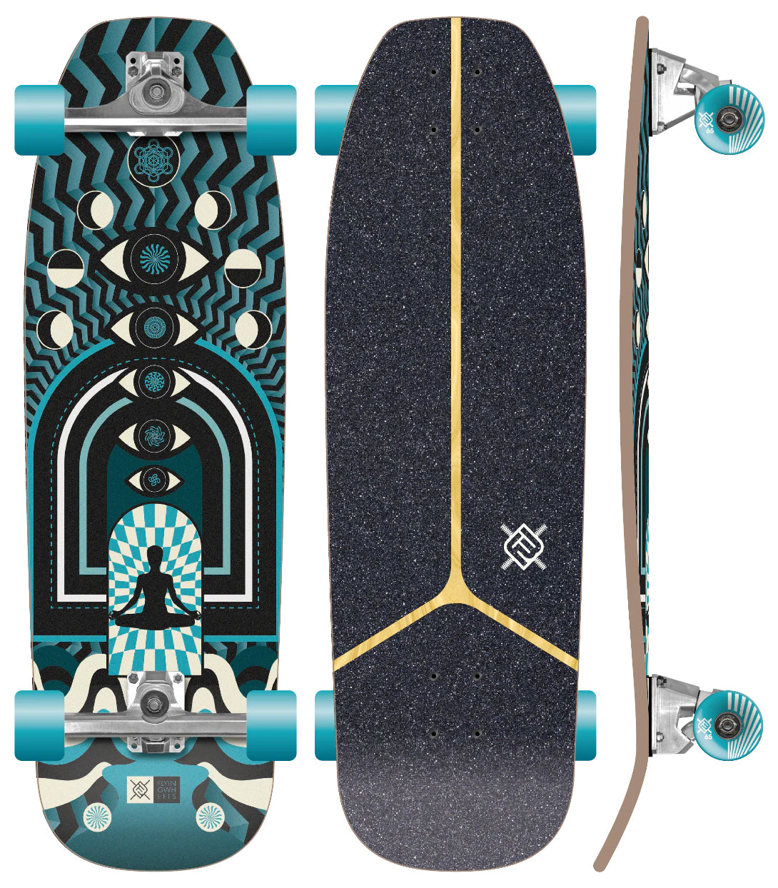  FLYING WHEELS CLOCKWORK 31" SURFSKATE