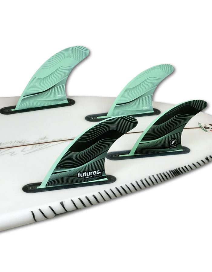  FUTURES FINS F6 HC LEGACY QUAD SET SMALL GREEN