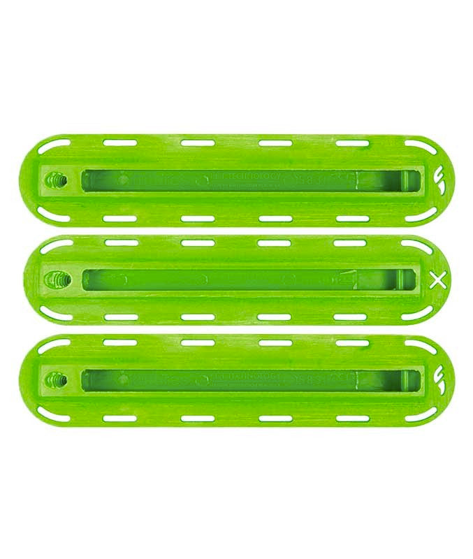  FUTURES THRUSTER SET FIN BOX LIME GREEN