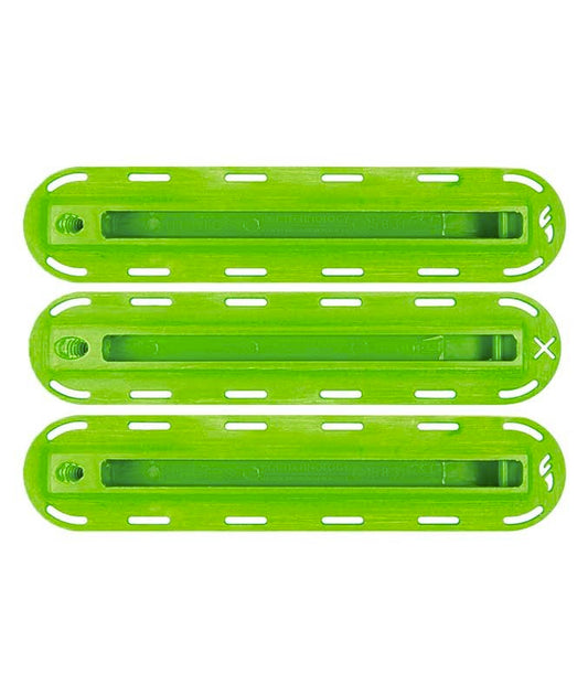  FUTURES THRUSTER SET FIN BOX LIME GREEN