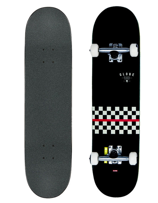  GLOBE 7.75" G1 FULL ON SKATEBOARD COMPLETE RED LINE