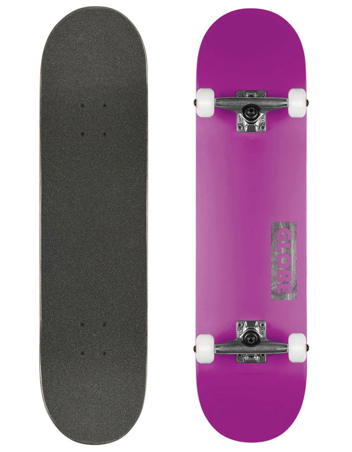  GLOBE 8.25" GOODSTOCK SKATEBOARD COMPLETE NEON PURPLE
