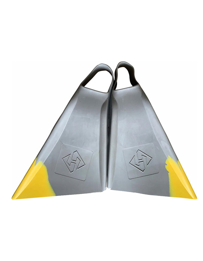  HUBBOARDS AIR HUB CUT BODYBOARD FINS GREY YELLOW