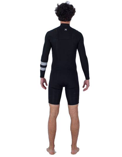  HURLEY ADVANT 2/2MM LS SPRINGSUIT CHEST ZIP BLACK