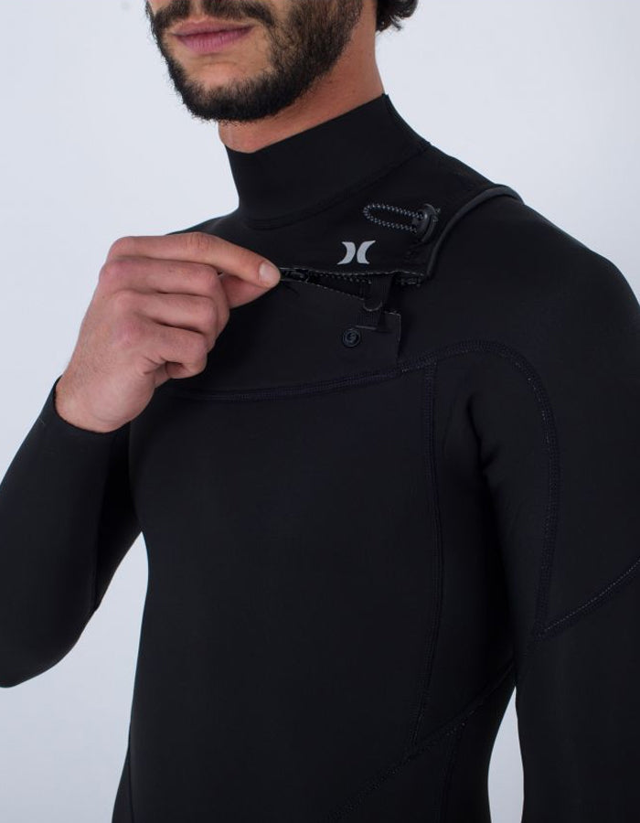 HURLEY ADVANT 2/2MM LS SPRINGSUIT CHEST ZIP BLACK