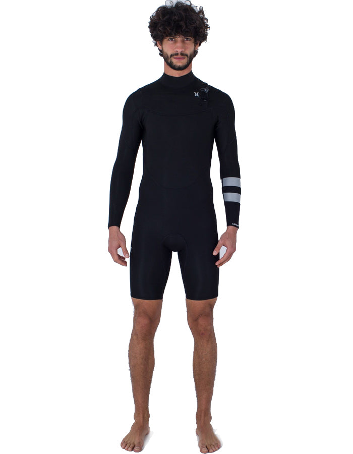  HURLEY ADVANT 2/2MM LS SPRINGSUIT CHEST ZIP BLACK
