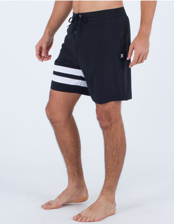  HURLEY BLOCK PARTY BOARDSHORTS 18" BLACK WHITE