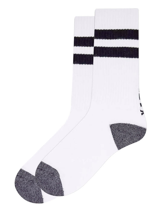  HURLEY ICON EXTENDED TERRY CREW SOCK BLACK STRIPES