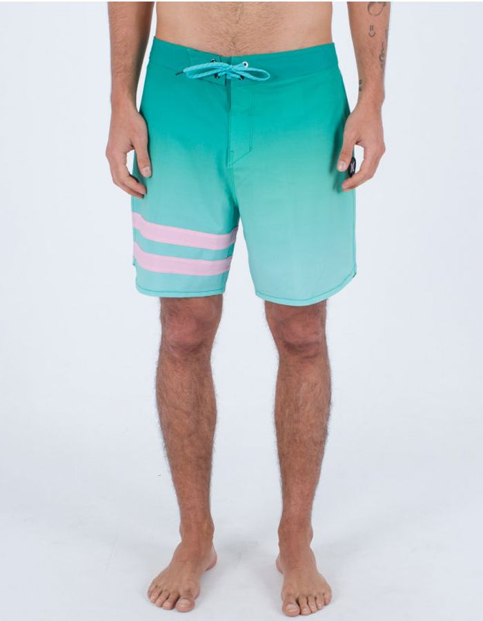  HURLEY PHANTOM ECO BLOCK PARTY BOARDSHORTS 18" TROPICAL MIST