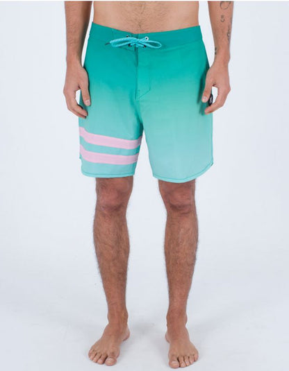  HURLEY PHANTOM ECO BLOCK PARTY BOARDSHORTS 18" TROPICAL MIST