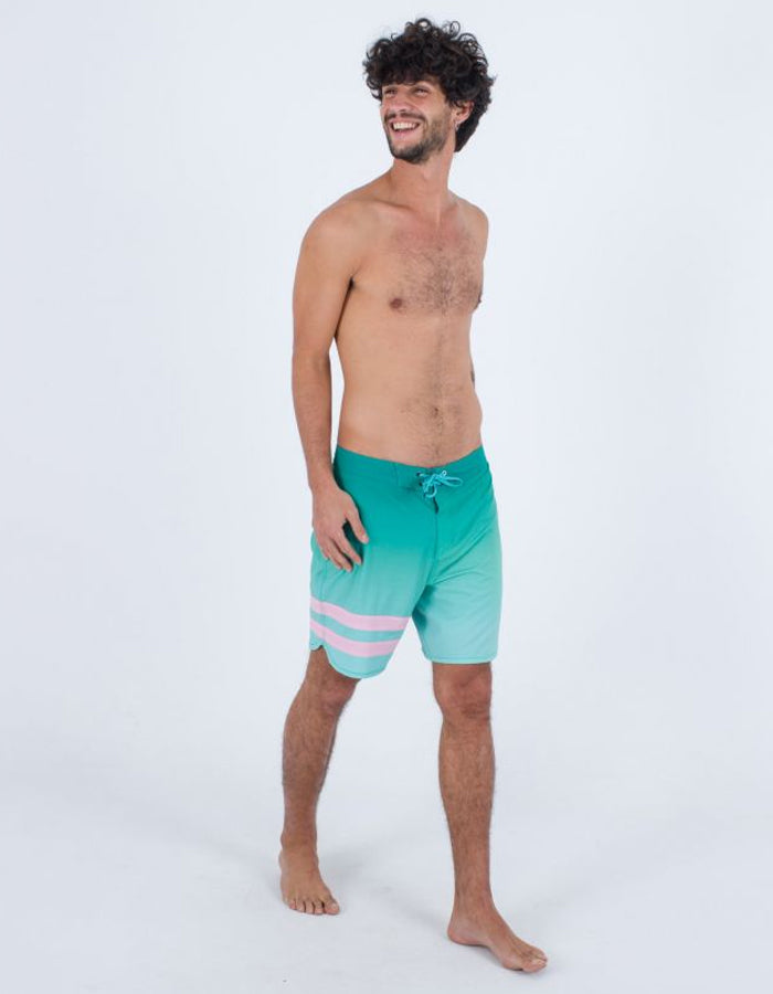 HURLEY PHANTOM ECO BLOCK PARTY BOARDSHORTS 18" TROPICAL MIST