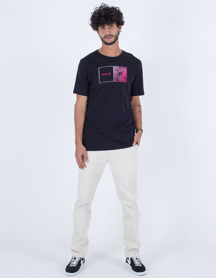  HURLEY EVERYDAY HALFER GRADIENT TEE BLACK