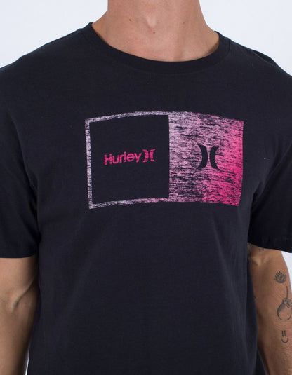  HURLEY EVERYDAY HALFER GRADIENT TEE BLACK