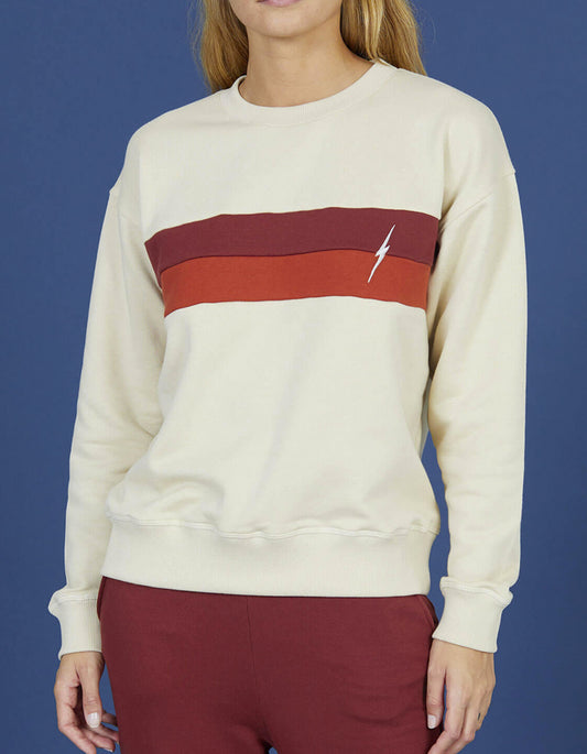 LIGHTNING BOLT BLOCK CREW FLEECE WOMAN
