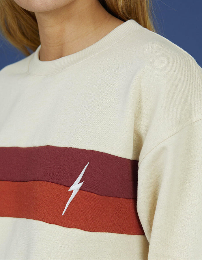  LIGHTNING BOLT BLOCK CREW FLEECE WOMAN