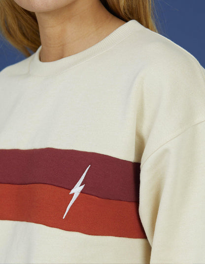 LIGHTNING BOLT BLOCK CREW FLEECE WOMAN