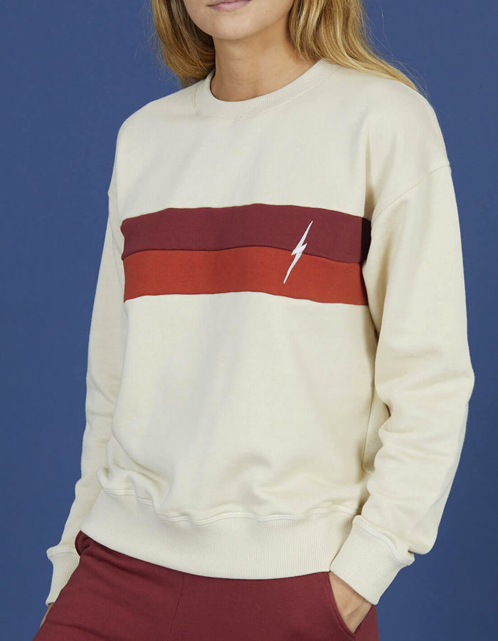  LIGHTNING BOLT BLOCK CREW FLEECE WOMAN