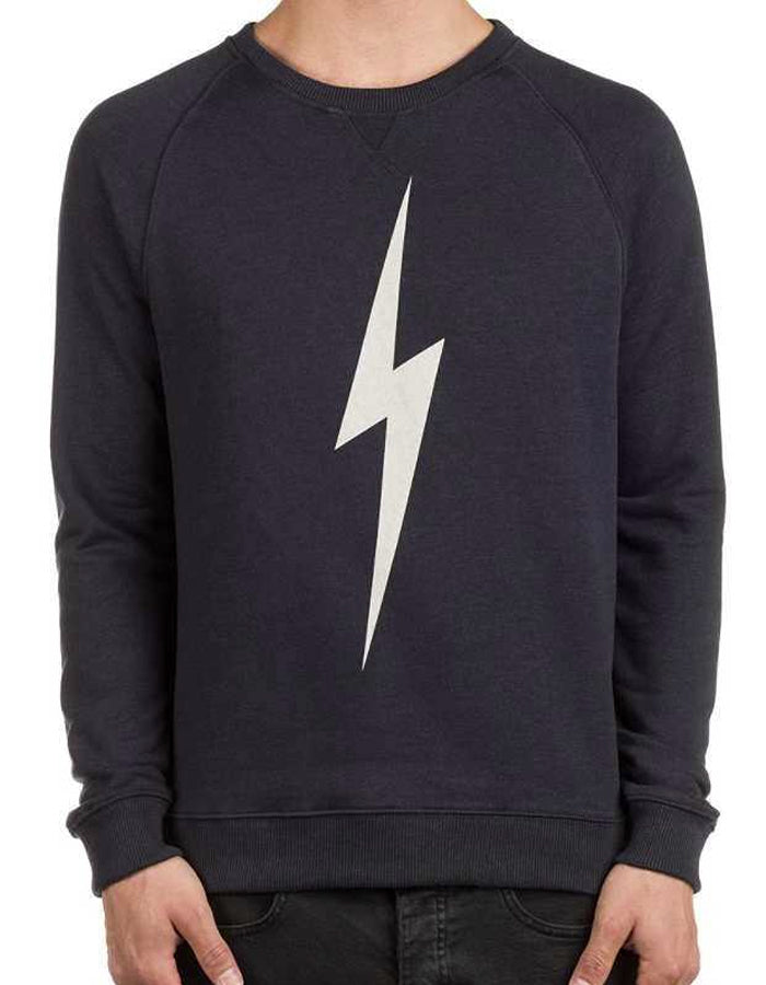  LIGHTNING BOLT FOREVER TRIBLEND FLEECE CREWNECK MOONLESS NIGHT