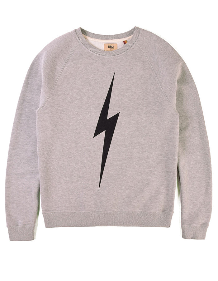  LIGHTNING BOLT FOREVER TRIBLEND FLEECE CREWNECK GREY