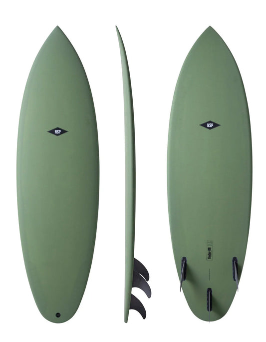  NSP SURFBOARDS 6'4" PROTECH TINDER D-8 OLIVE