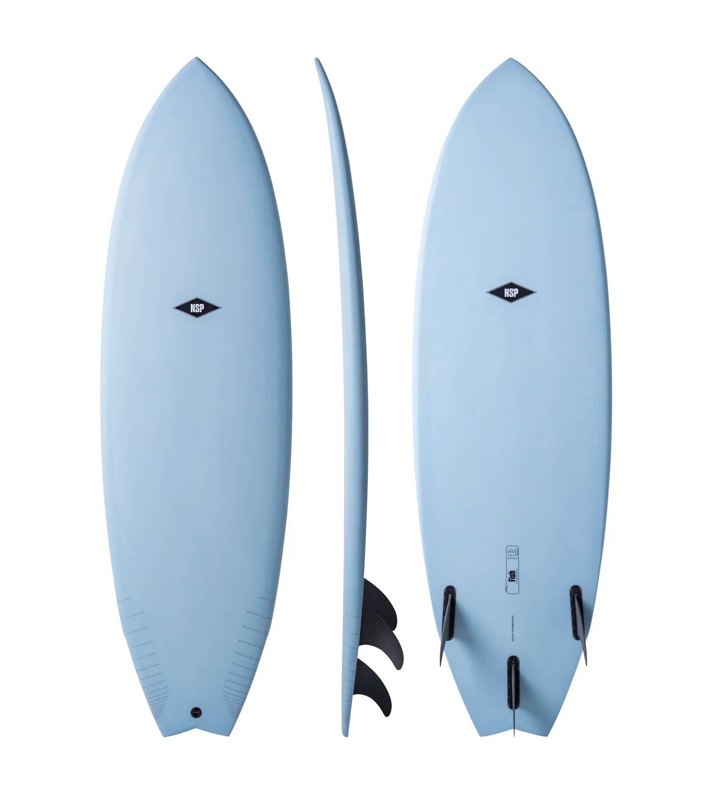  NSP SURFBOARDS 6'8" PROTECH FISH SKY BLUE TINT