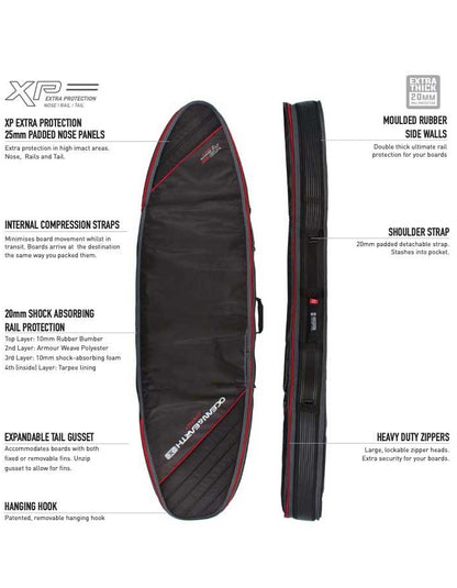  OCEAN & EARTH DOUBLE COMPACT SHORTBOARD COVER 6'8"