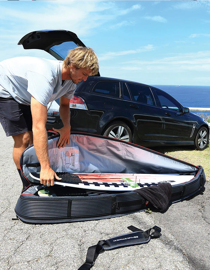  OCEAN & EARTH DOUBLE COMPACT SHORTBOARD COVER 6'4"