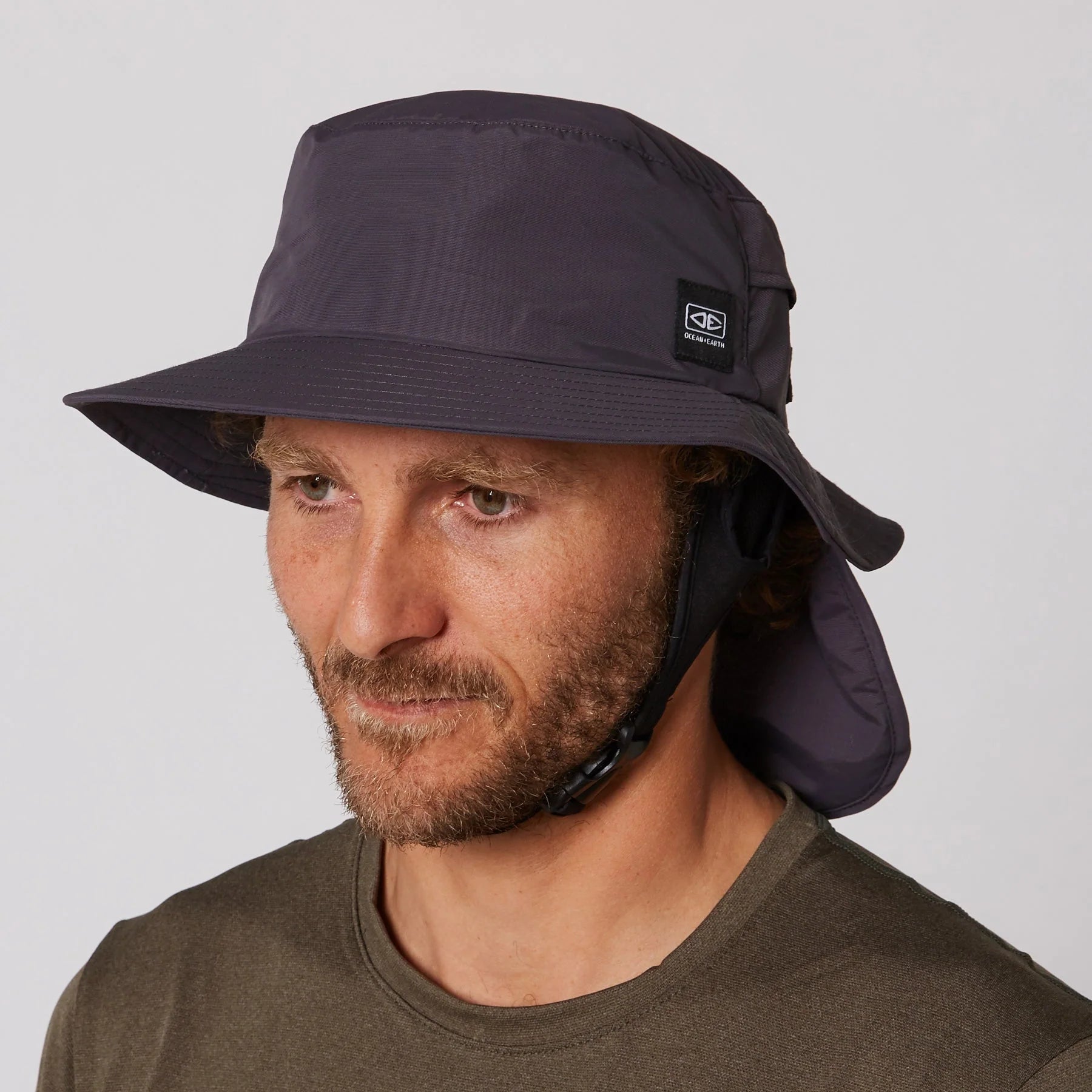  OCEAN & EARTH INDO STIFF PEAK SURF HAT CHARCOAL