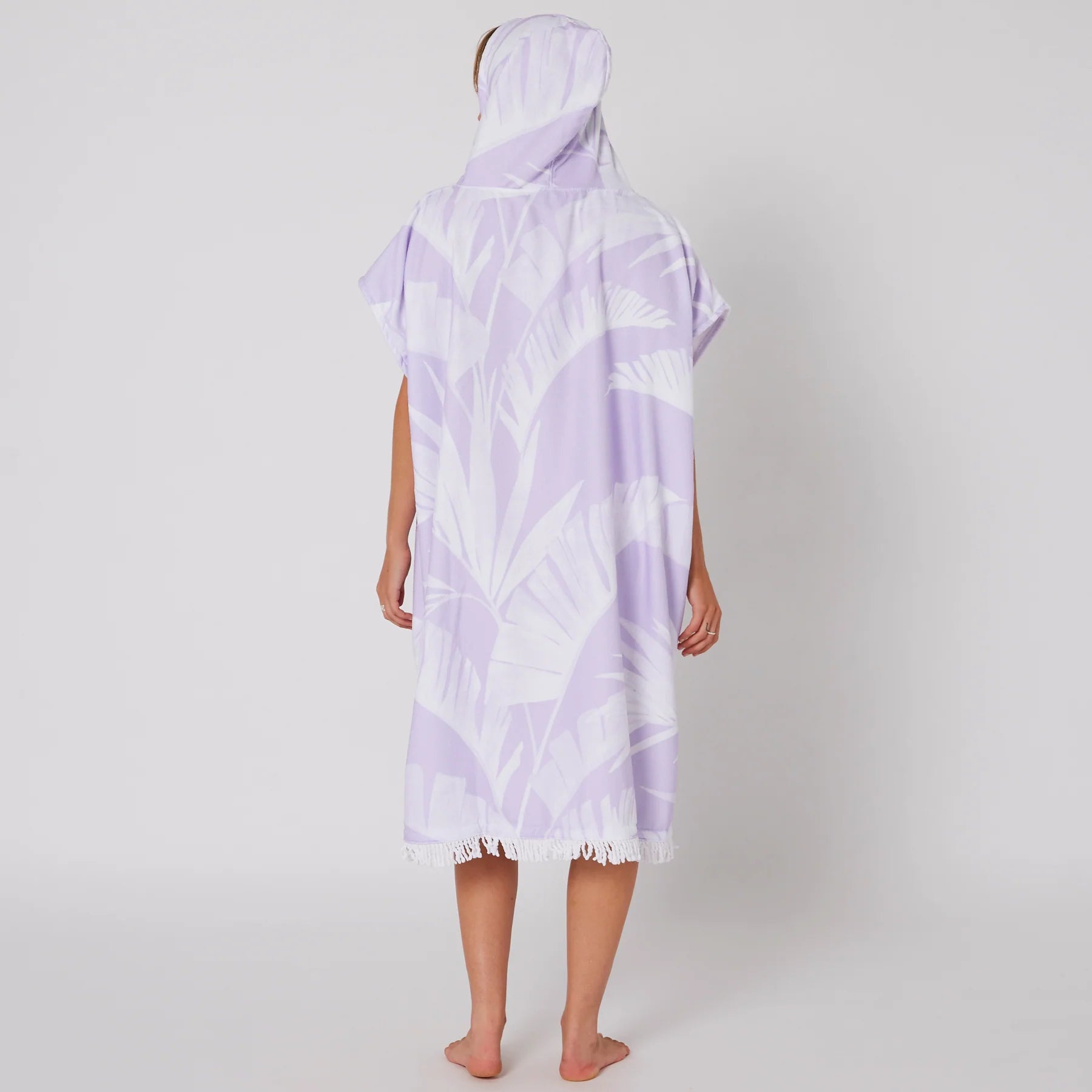  OCEAN & EARTH LADIES HOODED PONCHO MICROFIBRE ZIP VIOLET