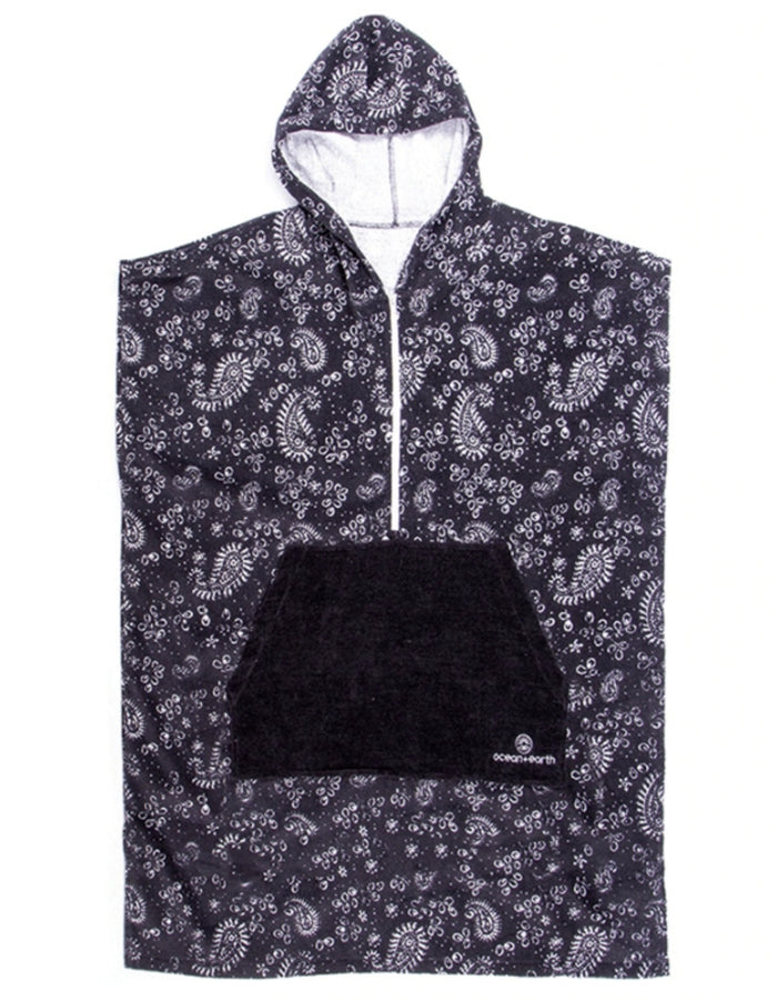  OCEAN & EARTH LADIES HOODED PONCHO ZIP BLACK