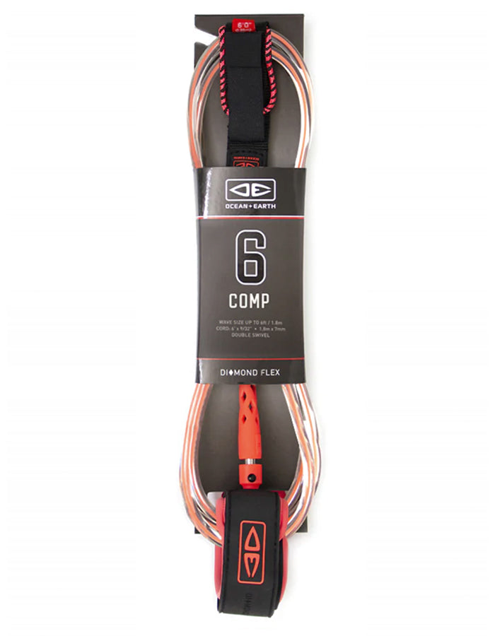  OCEAN & HEART 6'0" LEASH COMP DOUBLE SWIVEL LIME