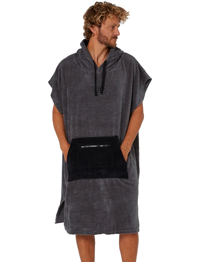  OCEAN & EARTH BREAK PONCHO CHARCOAL