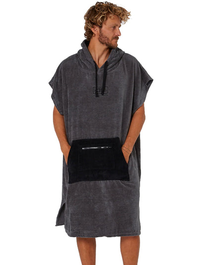  OCEAN & EARTH BREAK PONCHO CHARCOAL