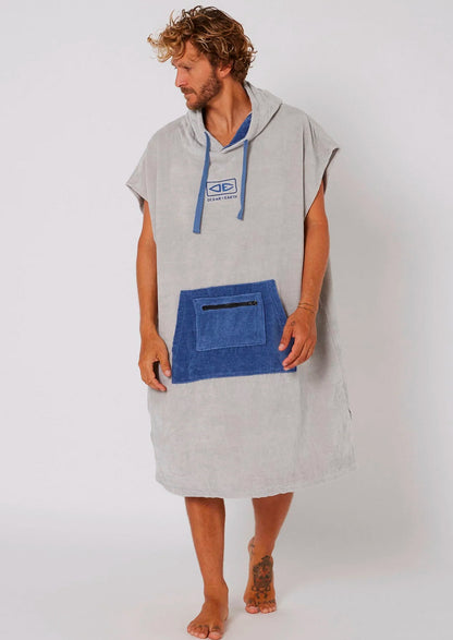  OCEAN & EARTH BREAK PONCHO LIGHT GREY