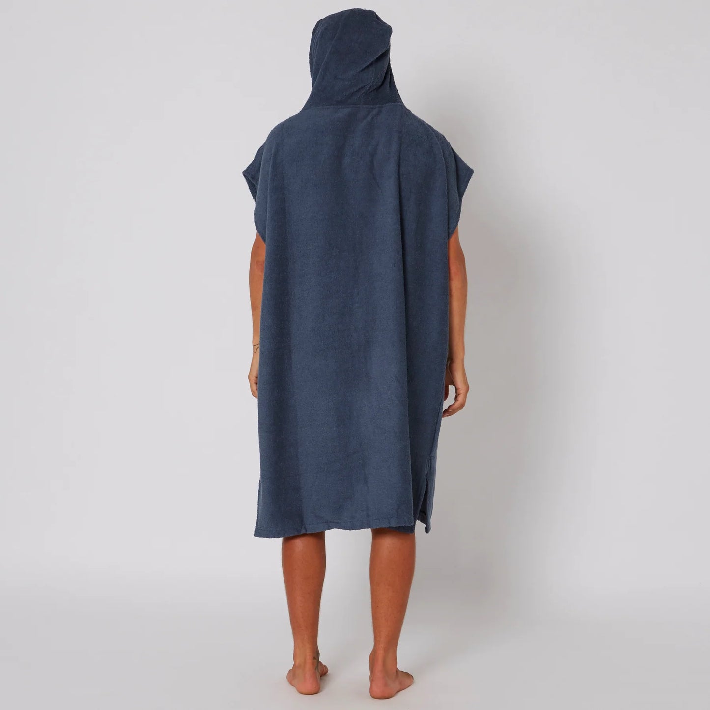  OCEAN & EARTH MENS TERRY HOODED PONCHO NAVY