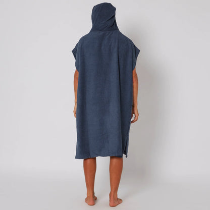  OCEAN & EARTH MENS TERRY HOODED PONCHO NAVY
