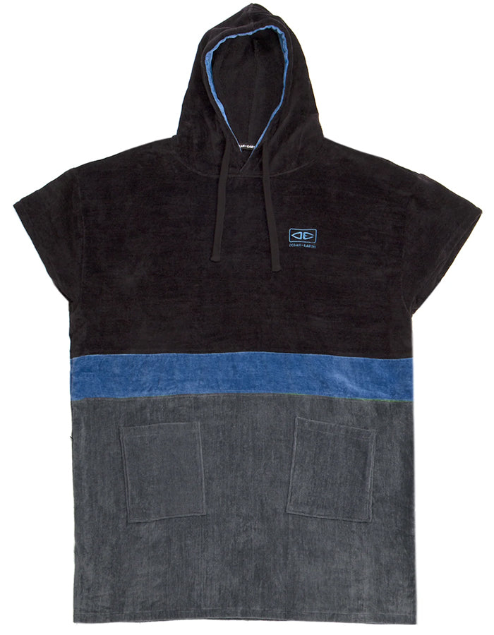  OCEAN & EARTH STRIKE HOODED PONCHO ADULT BLUE
