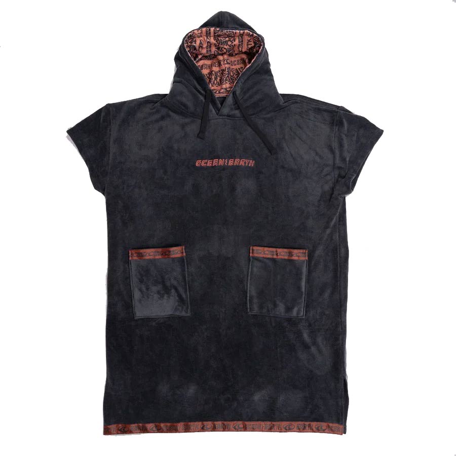  OCEAN & EARTH MEN STRIKE HOODED PONCHO ADULT DULL BLACK